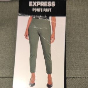 Express Women's Olive Ponte Ankle Pants
